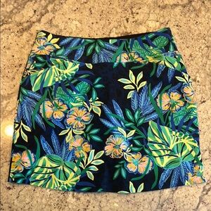 Lilly Pulitzer Floral Skort - Blue and Green